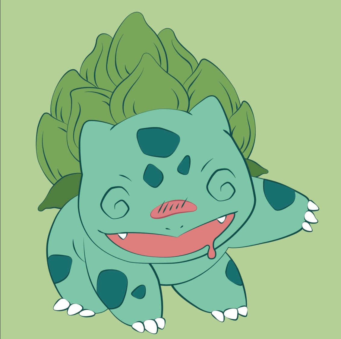 Drunk Bulbasaur Art Print